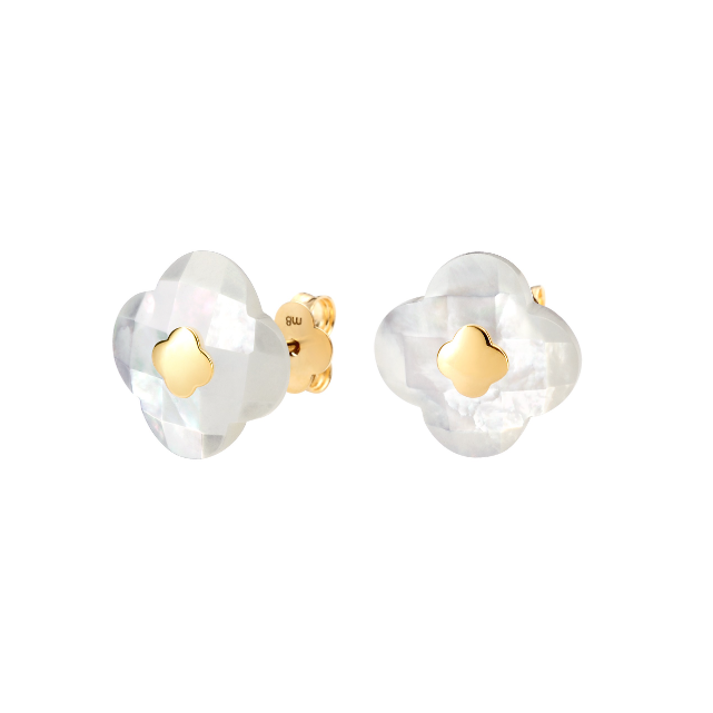 Boucles d'oreilles nacre blanche