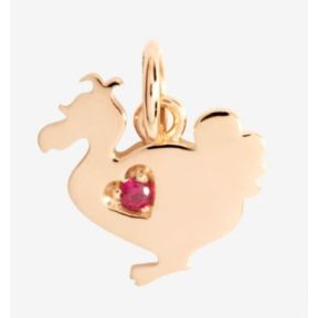 Pendentif Lady dodo or rose et rubis